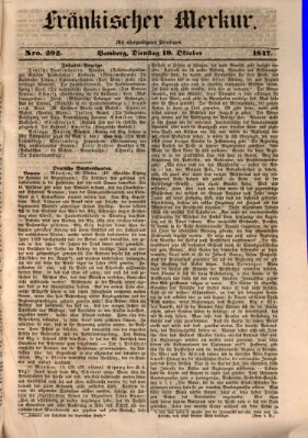 Fränkischer Merkur (Bamberger Zeitung) Dienstag 19. Oktober 1847