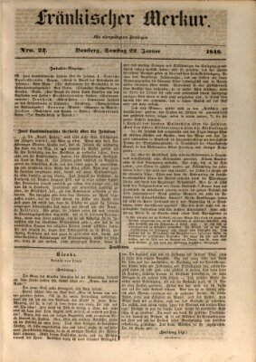 Fränkischer Merkur (Bamberger Zeitung) Samstag 22. Januar 1848