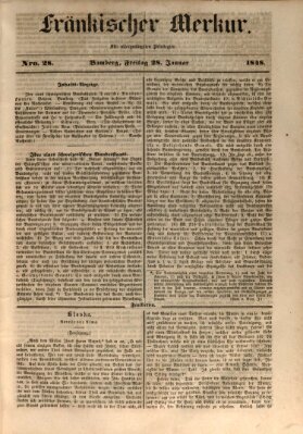 Fränkischer Merkur (Bamberger Zeitung) Freitag 28. Januar 1848