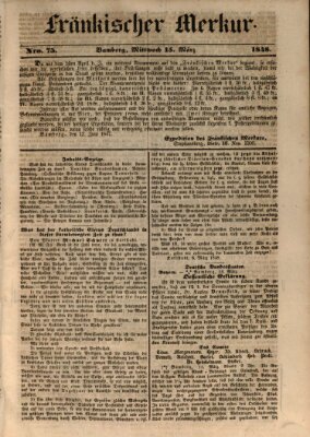 Fränkischer Merkur (Bamberger Zeitung) Mittwoch 15. März 1848