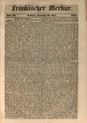 Fränkischer Merkur (Bamberger Zeitung) Donnerstag 30. März 1848