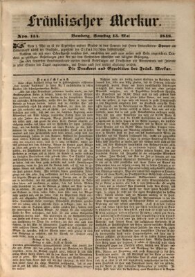 Fränkischer Merkur (Bamberger Zeitung) Samstag 13. Mai 1848