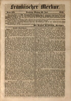 Fränkischer Merkur (Bamberger Zeitung) Montag 26. Juni 1848
