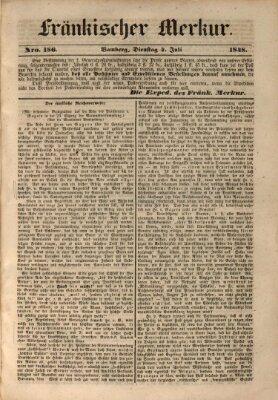 Fränkischer Merkur (Bamberger Zeitung) Dienstag 4. Juli 1848