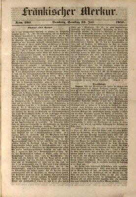 Fränkischer Merkur (Bamberger Zeitung) Samstag 22. Juli 1848