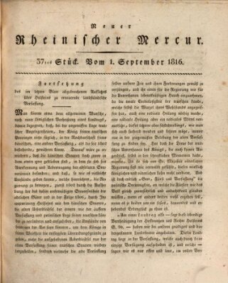 Neuer rheinischer Merkur (Rheinischer Merkur) Sonntag 1. September 1816