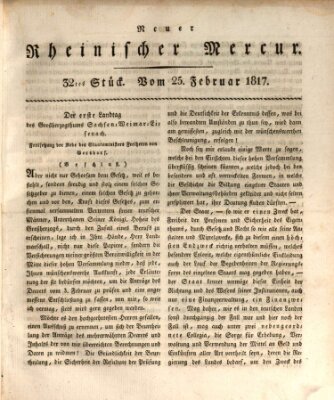 Neuer rheinischer Merkur (Rheinischer Merkur) Dienstag 25. Februar 1817