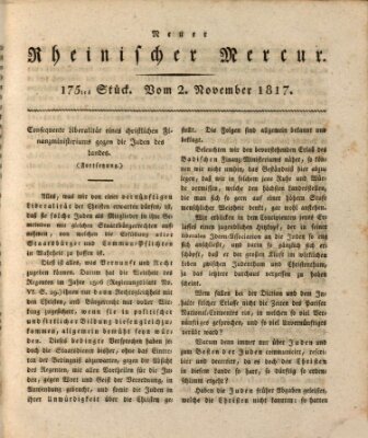 Neuer rheinischer Merkur (Rheinischer Merkur) Sonntag 2. November 1817