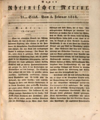 Neuer rheinischer Merkur (Rheinischer Merkur) Donnerstag 5. Februar 1818