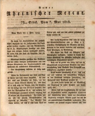 Neuer rheinischer Merkur (Rheinischer Merkur) Donnerstag 7. Mai 1818