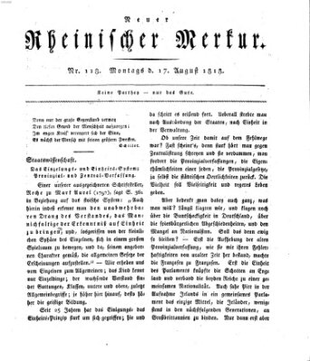 Neuer rheinischer Merkur (Rheinischer Merkur) Montag 17. August 1818