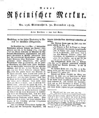 Neuer rheinischer Merkur (Rheinischer Merkur) Mittwoch 30. Dezember 1818