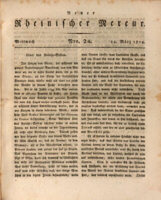 Neuer rheinischer Merkur (Rheinischer Merkur) Mittwoch 24. März 1819