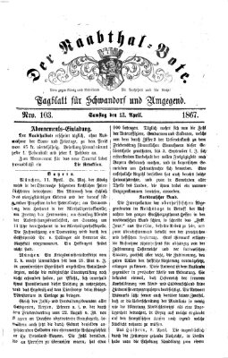 Der Naabthal-Bote Samstag 13. April 1867