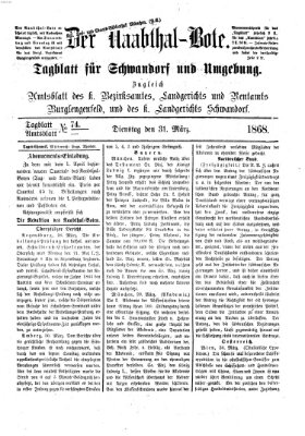 Der Naabthal-Bote Dienstag 31. März 1868