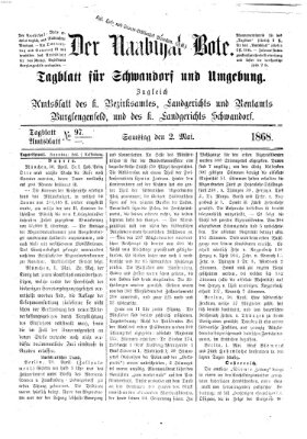 Der Naabthal-Bote Samstag 2. Mai 1868