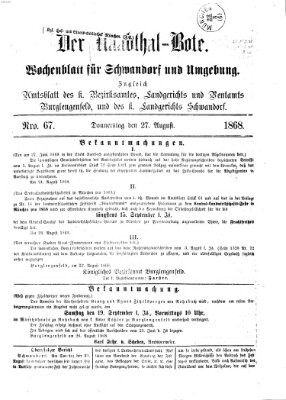 Der Naabthal-Bote Donnerstag 27. August 1868