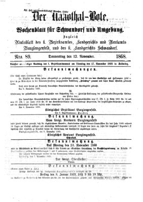 Der Naabthal-Bote Donnerstag 12. November 1868