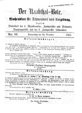 Der Naabthal-Bote Donnerstag 24. Dezember 1868