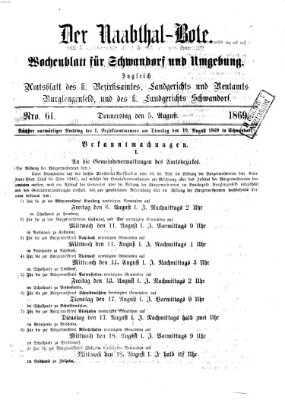 Der Naabthal-Bote Donnerstag 5. August 1869