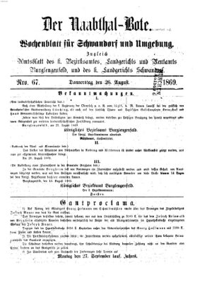 Der Naabthal-Bote Donnerstag 26. August 1869