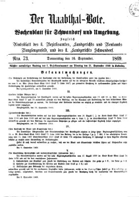 Der Naabthal-Bote Donnerstag 16. September 1869