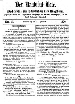 Der Naabthal-Bote Donnerstag 24. Februar 1870