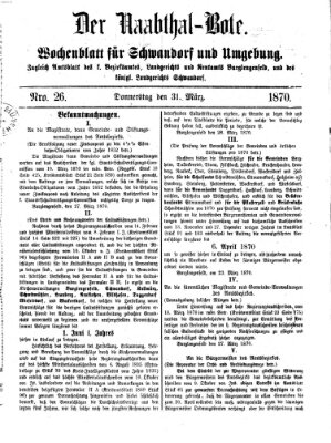 Der Naabthal-Bote Donnerstag 31. März 1870