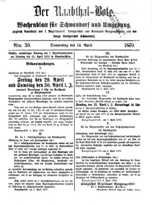Der Naabthal-Bote Donnerstag 14. April 1870