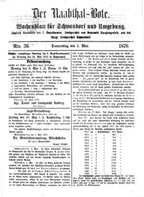 Der Naabthal-Bote Donnerstag 5. Mai 1870
