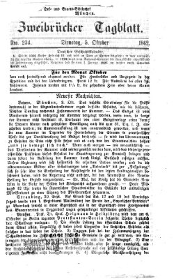 Zweibrücker Tagblatt Dienstag 5. Oktober 1869