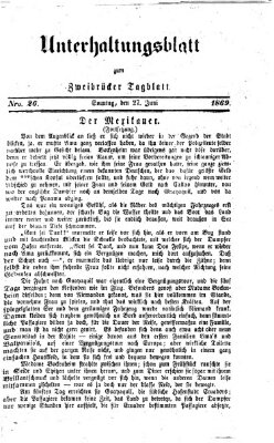 Zweibrücker Tagblatt Sonntag 27. Juni 1869