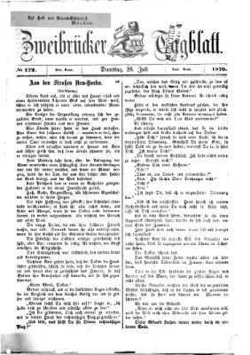 Zweibrücker Tagblatt Mittwoch 26. Januar 1870