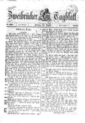 Zweibrücker Tagblatt Freitag 26. August 1870