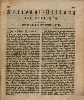 National-Zeitung der Deutschen Donnerstag 26. Oktober 1797