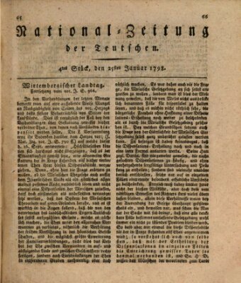 National-Zeitung der Deutschen Donnerstag 25. Januar 1798