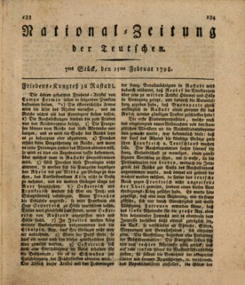 National-Zeitung der Deutschen Donnerstag 15. Februar 1798
