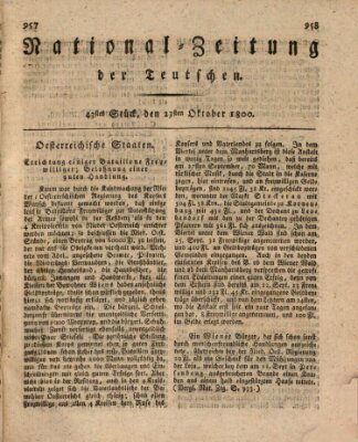 National-Zeitung der Deutschen Donnerstag 23. Oktober 1800