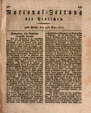 National-Zeitung der Deutschen Donnerstag 14. Mai 1801