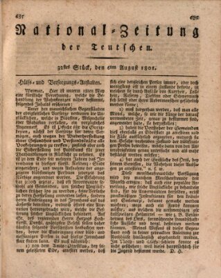 National-Zeitung der Deutschen Donnerstag 6. August 1801