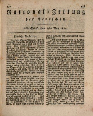 National-Zeitung der Deutschen Donnerstag 24. Mai 1804