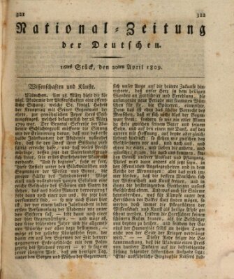National-Zeitung der Deutschen Donnerstag 20. April 1809