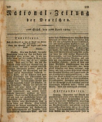 National-Zeitung der Deutschen Donnerstag 27. April 1809