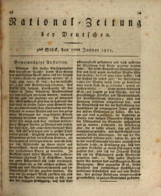National-Zeitung der Deutschen Donnerstag 17. Januar 1811
