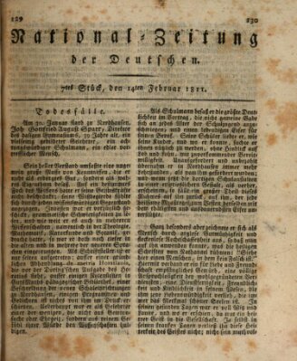 National-Zeitung der Deutschen Donnerstag 14. Februar 1811