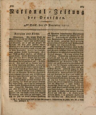 National-Zeitung der Deutschen Mittwoch 1. November 1815