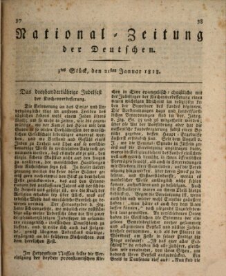 National-Zeitung der Deutschen Mittwoch 21. Januar 1818