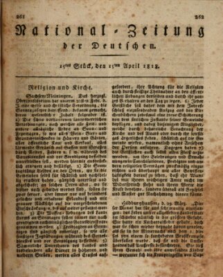 National-Zeitung der Deutschen Mittwoch 15. April 1818