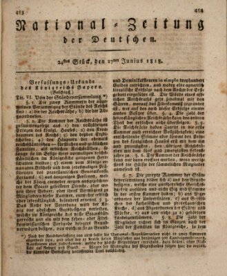 National-Zeitung der Deutschen Mittwoch 17. Juni 1818
