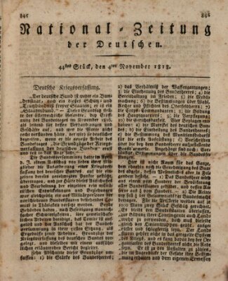 National-Zeitung der Deutschen Mittwoch 4. November 1818